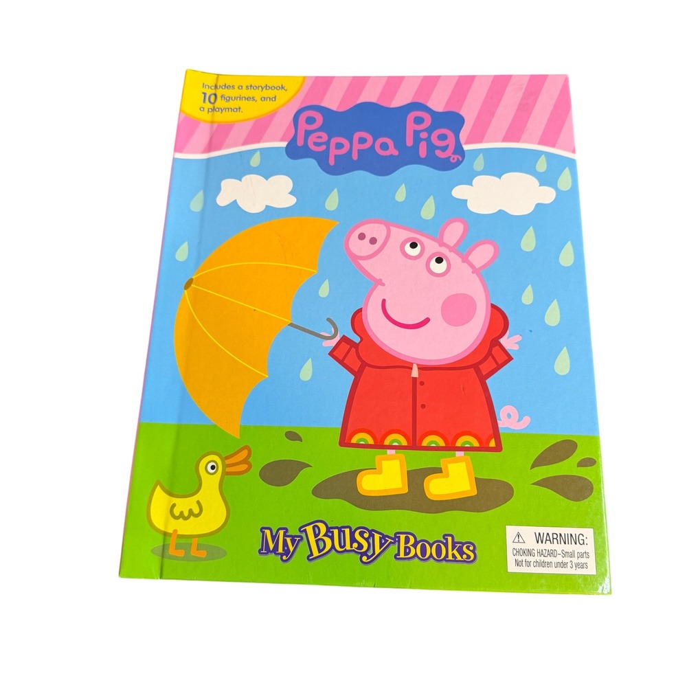 Peppa Pig My Busy Books Storybook 10 Figurines and Playmat Activity Kit Phidal‎